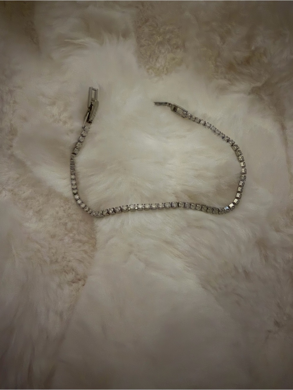 Classic Silver Tennis Bracelet with Clear Stones - Women's Jewelry